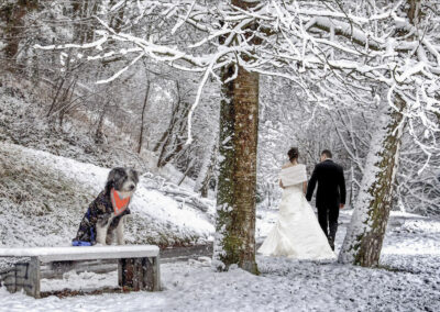 Coppia di sposi sotto la neve - Stoccarda